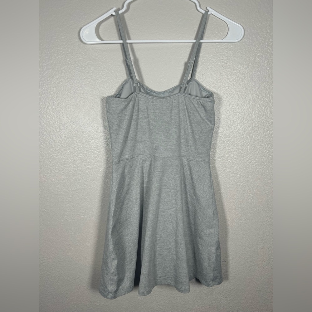 Alo Yoga Courtside Tennis Dress Heather Gray Alosoft Fit Flare Small S - Picture 9 of 10